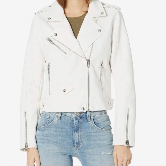 Blank NYC Jackets & Blazers - NWOT BlankNYC White Small Moto Jacket